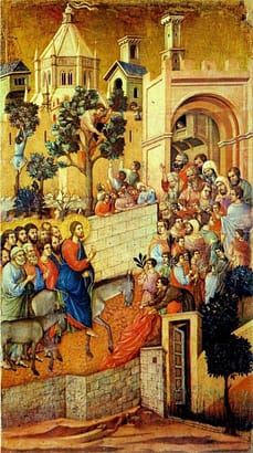 Duccio Intocht Jezus in Jeruzalem